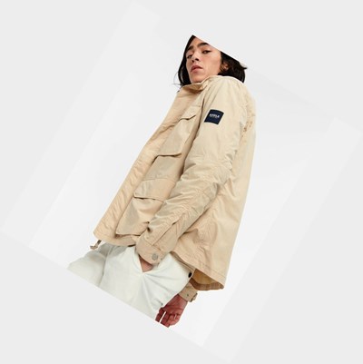 Beige Men's Aigle Lightweight Safari Coats & Jackets | JHWF-16438