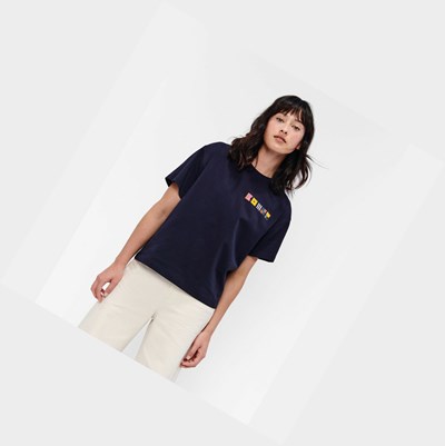 Black Women's Aigle Technical Crew-neck T Shirts | BFIY-65027