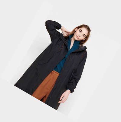 Black Women's Aigle The Long Packable Parkas | RVMW-89752