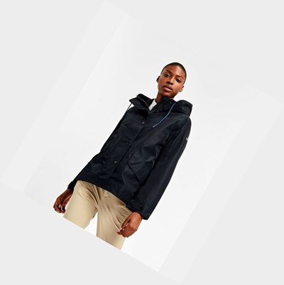 Black Women's Aigle Waterproof And Windproof Parkas | FMIT-76512