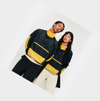 Black / Yellow Men's Aigle Lightweight Pullover Coats & Jackets | TVEB-65907