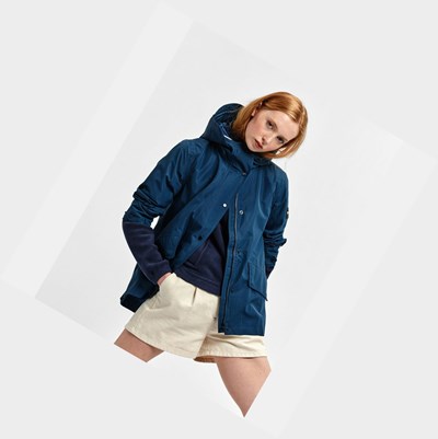 Blue Women's Aigle Waterproof And Windproof Parkas | XDLE-43957