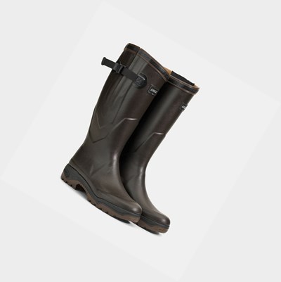 Brown Men's Aigle The First Anti-fatigue Boots Adapted To All Calves Rain Boots | BZAJ-51384