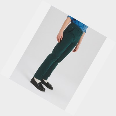 Green Women's Aigle The Cotton Chino Pants | BTKH-80327