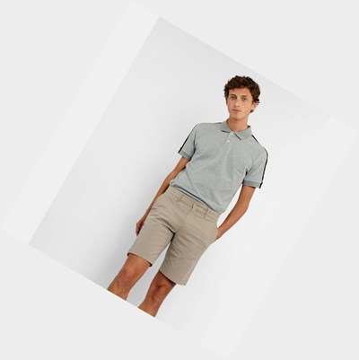 Grey Men's Aigle Chino Bermuda Shorts | MXNC-76325