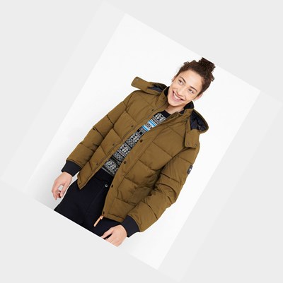 Khaki Men's Aigle The Warm, Water-repellent Quilted Coats & Jackets | GNQP-74259