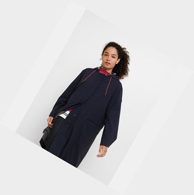 Navy Women's Aigle Lightweight Waterproof Coats & Jackets | AKBS-20968