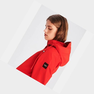 Red Women's Aigle The Gore-tex Mid-length Coats & Jackets | CYAJ-68094