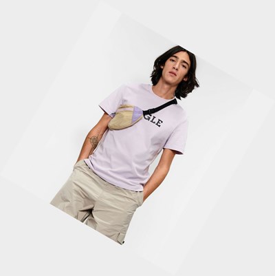 White Men's Aigle Technical T Shirts | ISKP-09872