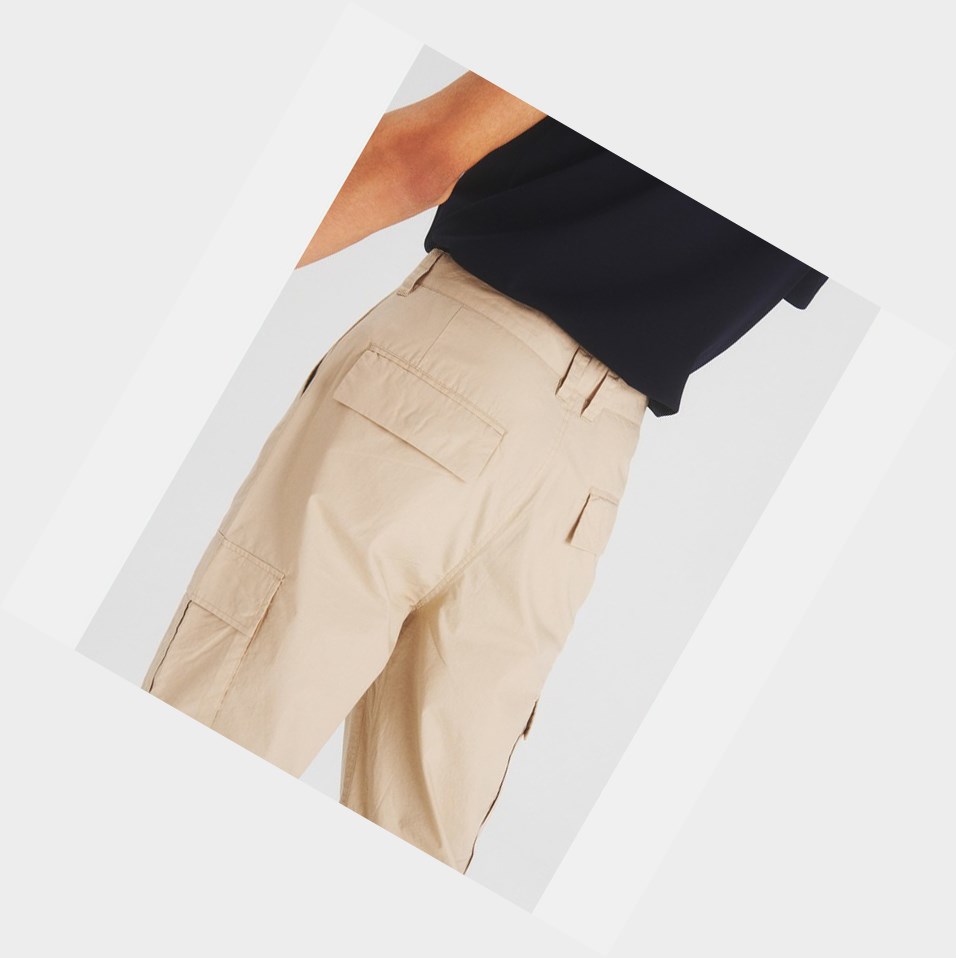 Beige Men's Aigle Multi-pocket Cargo Pants | EQRB-63297