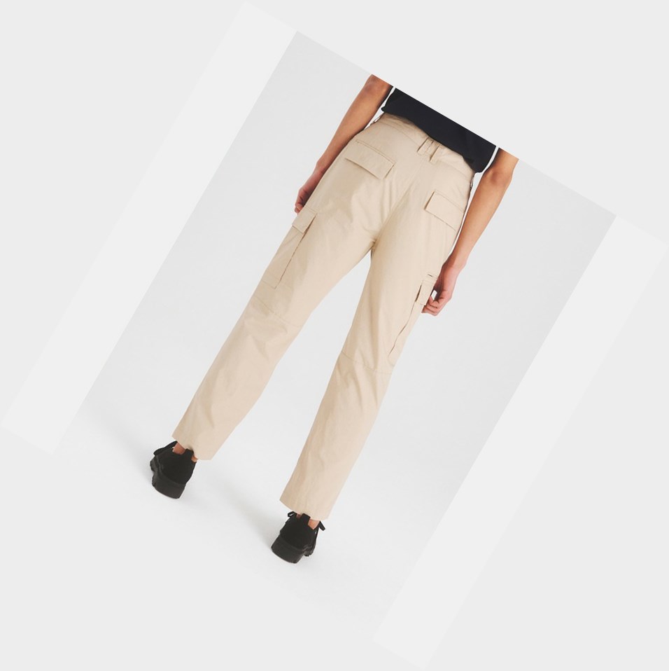 Beige Men's Aigle Multi-pocket Cargo Pants | EQRB-63297