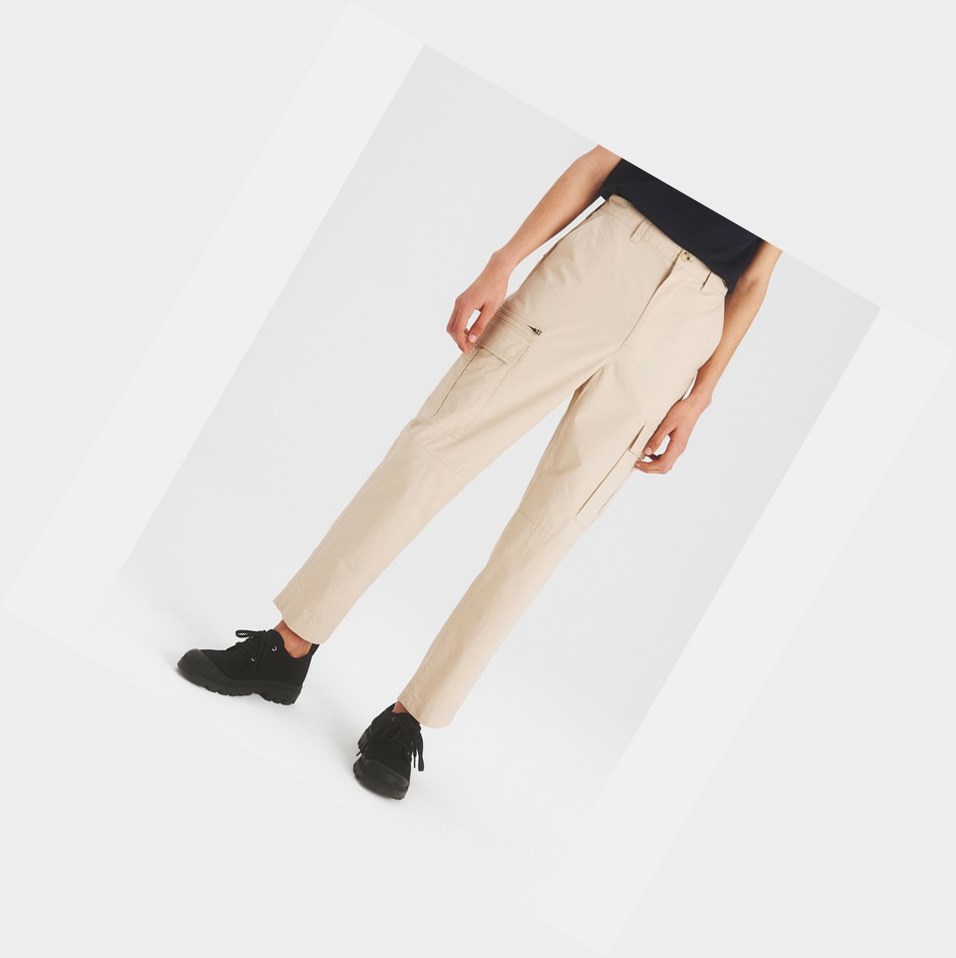 Beige Men\'s Aigle Multi-pocket Cargo Pants | EQRB-63297