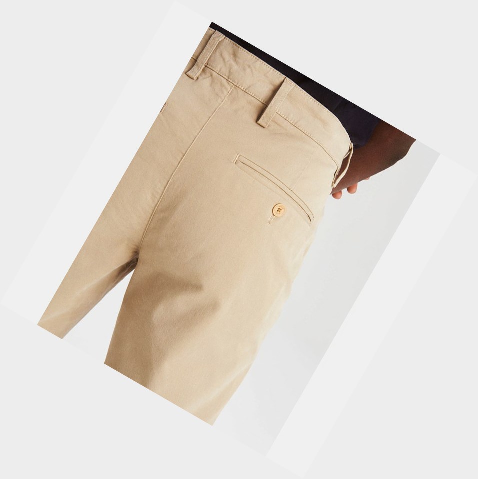 Beige Men's Aigle The Essential Chino Pants | WHSY-96425