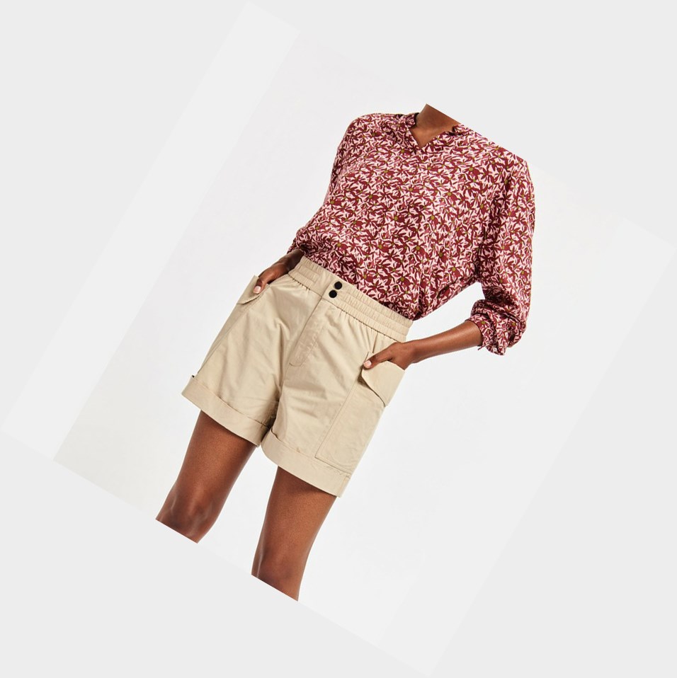 Beige Women's Aigle Bermuda Shorts | REOC-19382