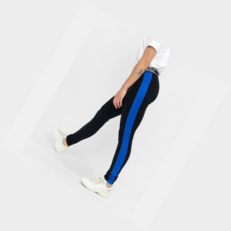 Black / Blue Women's Aigle Stretch Leggings Pants | ASHT-52890