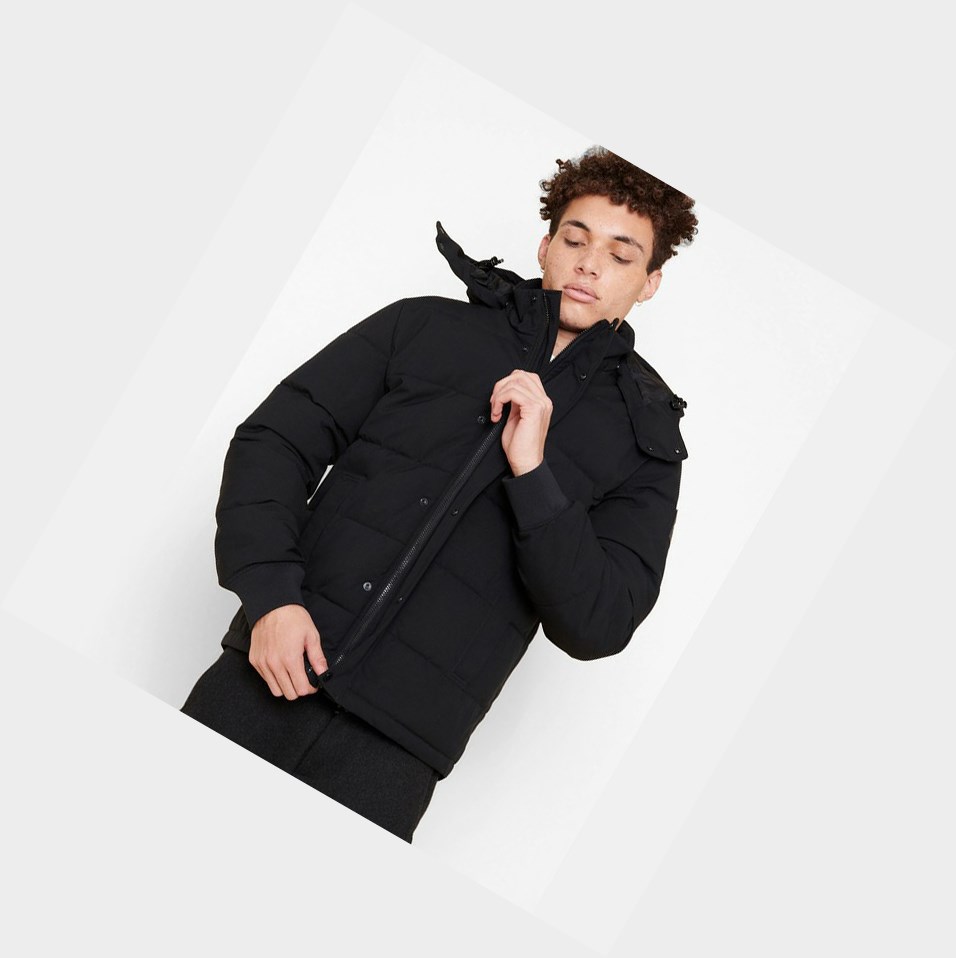 Black Men\'s Aigle The Warm, Water-repellent Quilted Coats & Jackets | TLAQ-83694