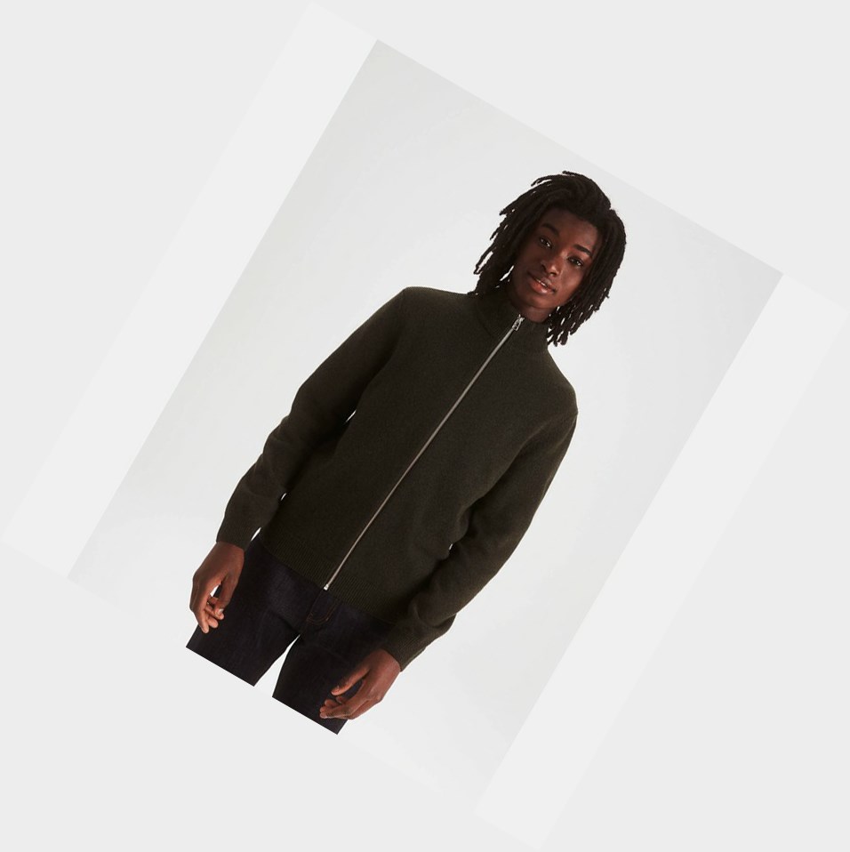 Black Men's Aigle The Zip-up Sweatshirts | DUWH-74256