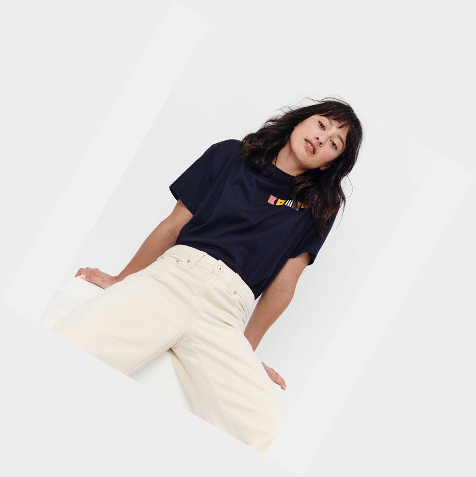 Black Women's Aigle Technical Crew-neck T Shirts | BFIY-65027