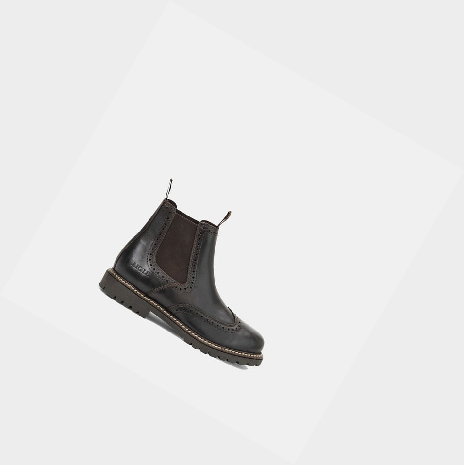 Black Women\'s Aigle The Iconic Brogue-inspired Chelsea Boots | VMWO-41375