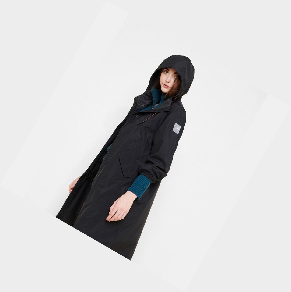 Black Women's Aigle The Long Packable Parkas | RVMW-89752