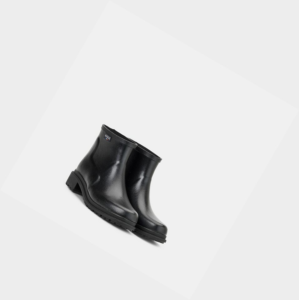 Black Women's Aigle The Urban Ankle Rain Boots | XUVT-38475