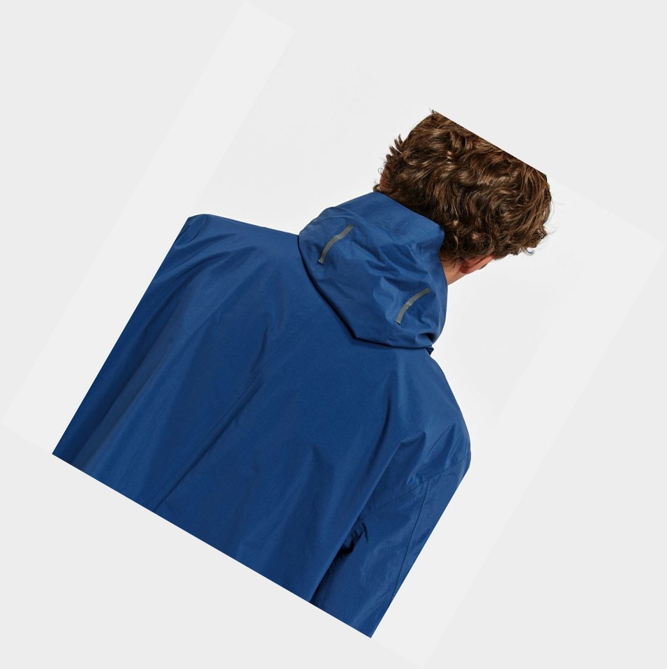 Blue Men's Aigle Long Waterproof And Windproof Coats & Jackets | ZTNR-59872