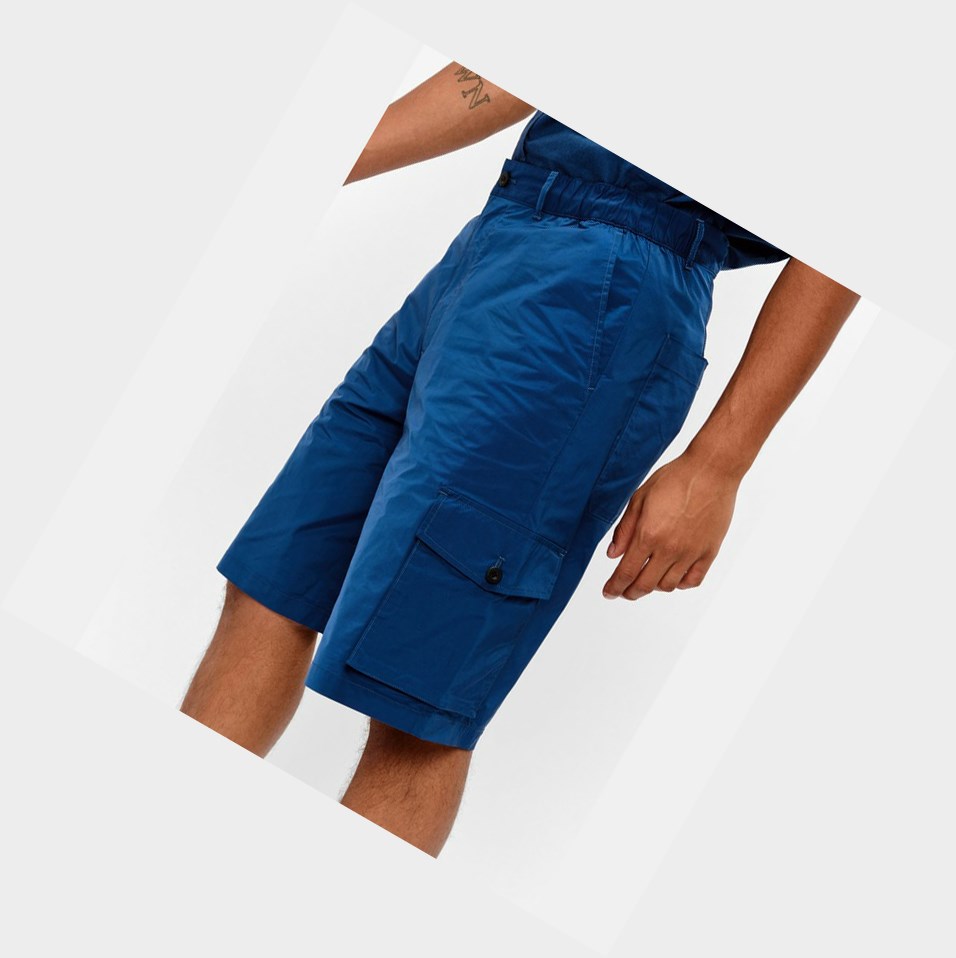 Blue Men's Aigle Packable And Water-repellent Bermuda Shorts | WCDI-51796