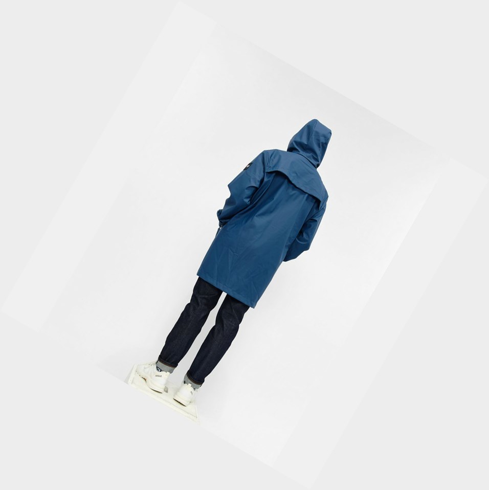 Blue Men's Aigle The Long, Lightweight And Waterproof Coats & Jackets | ALQP-46810