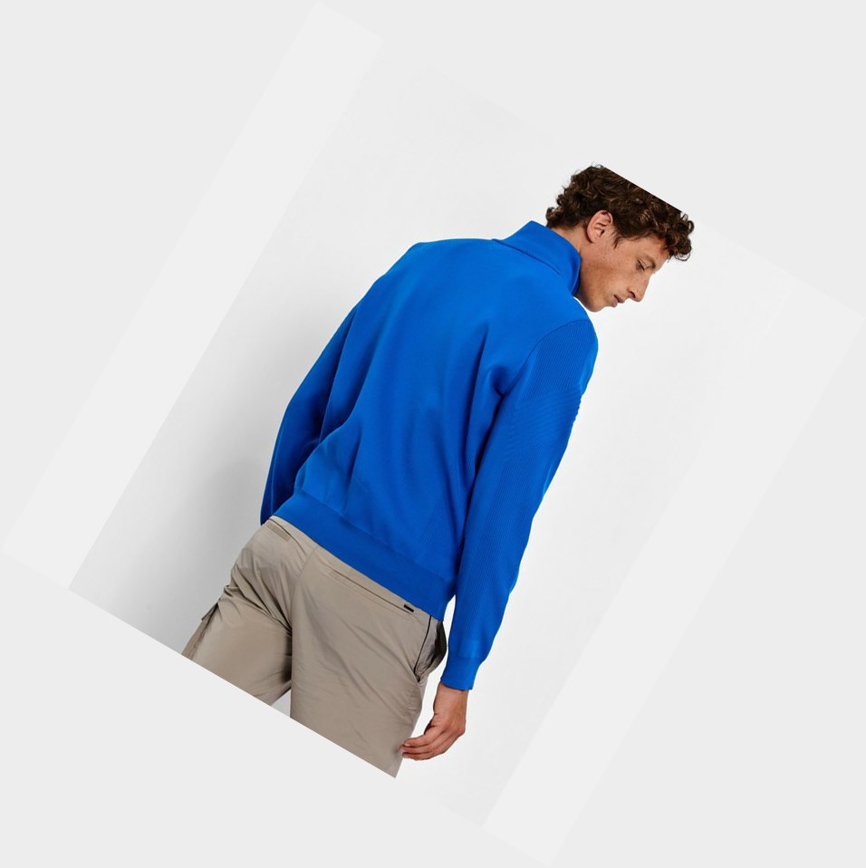 Blue Men's Aigle The Technical Sweatshirts | IJWB-82694