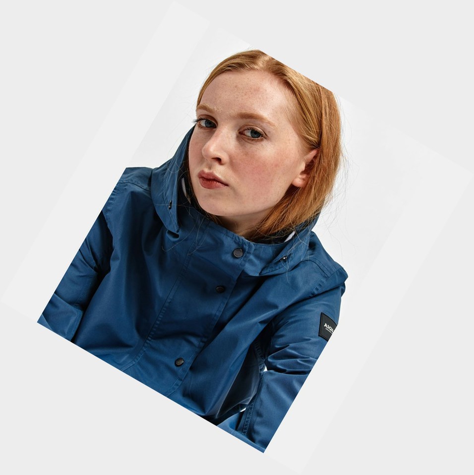 Blue Women's Aigle Waterproof And Windproof Parkas | XDLE-43957