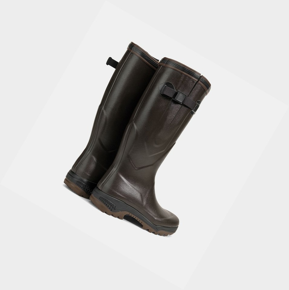 Brown Men's Aigle The First Anti-fatigue Boots Adapted To All Calves Rain Boots | BZAJ-51384