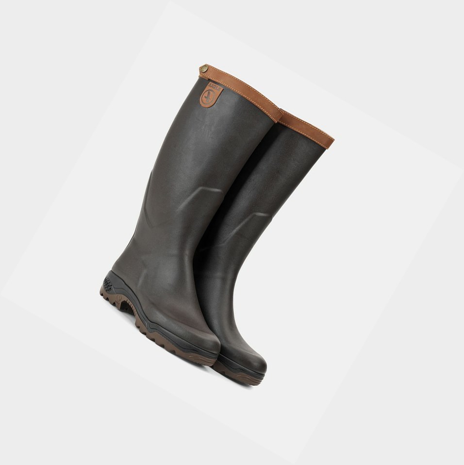 Brown Men's Aigle The Premium Anti-fatigue Boot Rain Boots | HZRU-48567