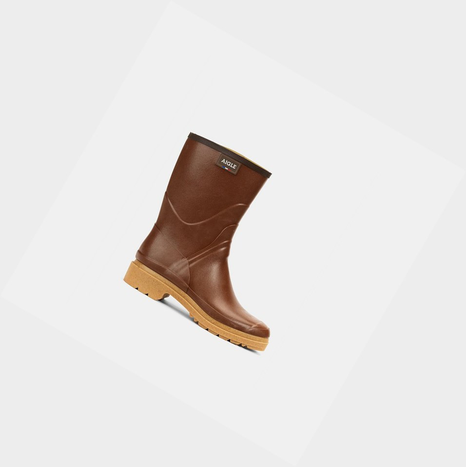 Brown Men's Aigle The Urban Ankle Garden Boots | WMKO-90235