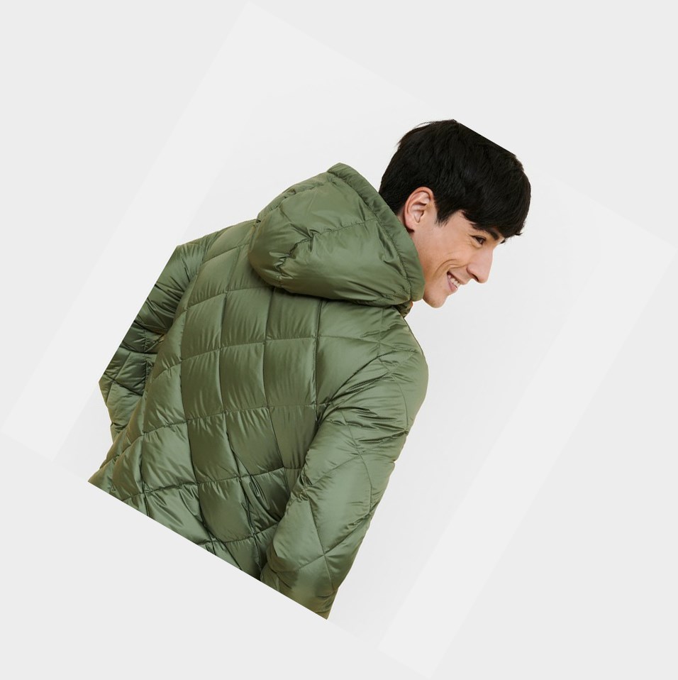 Green Men's Aigle Warm & Waterproof Quilted Coats & Jackets | OTUI-52731