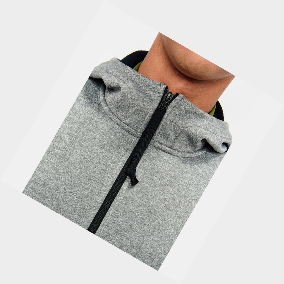 Grey Men's Aigle Warm & Shower-resistant Fleece Jackets | LUAP-05693