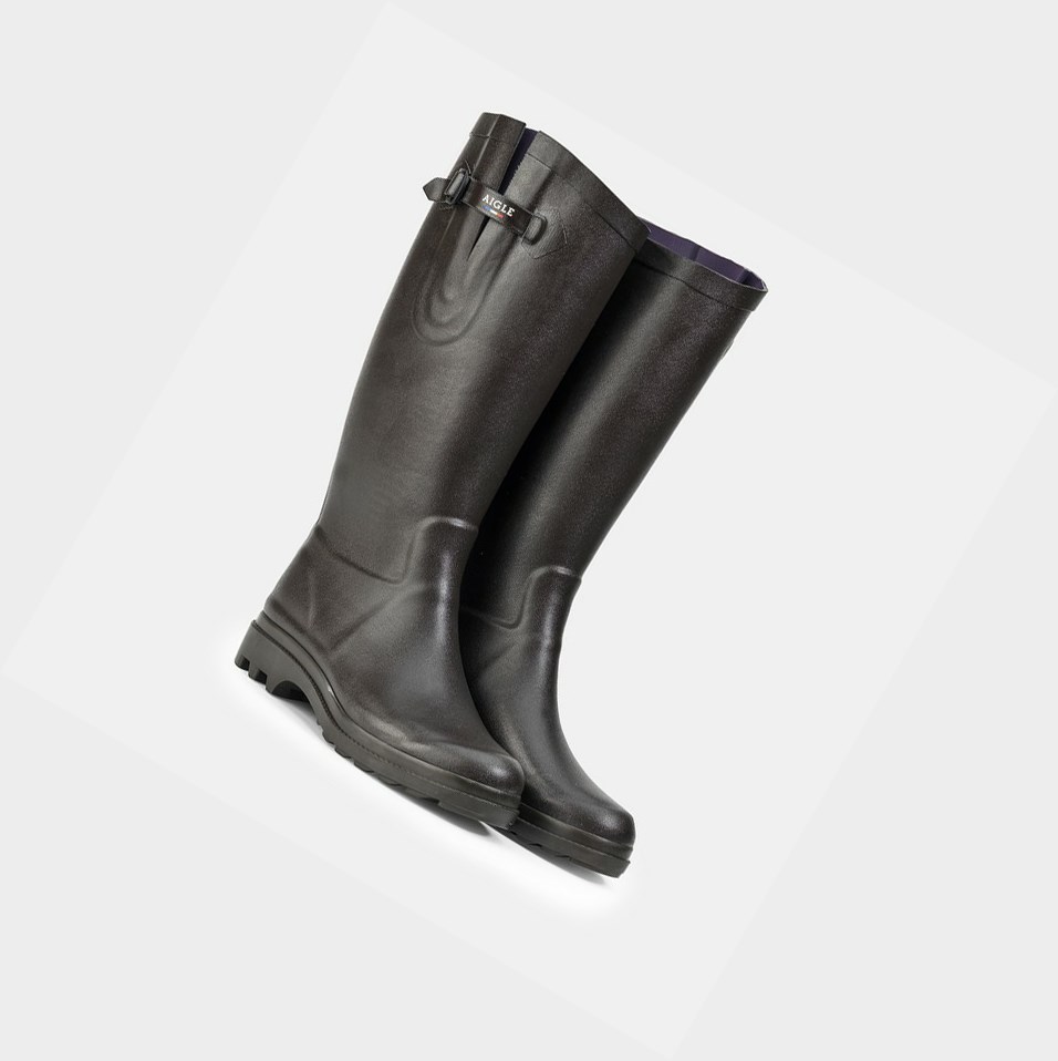 Grey Women's Aigle The Boyfriend Rain Boots | ICHW-17954