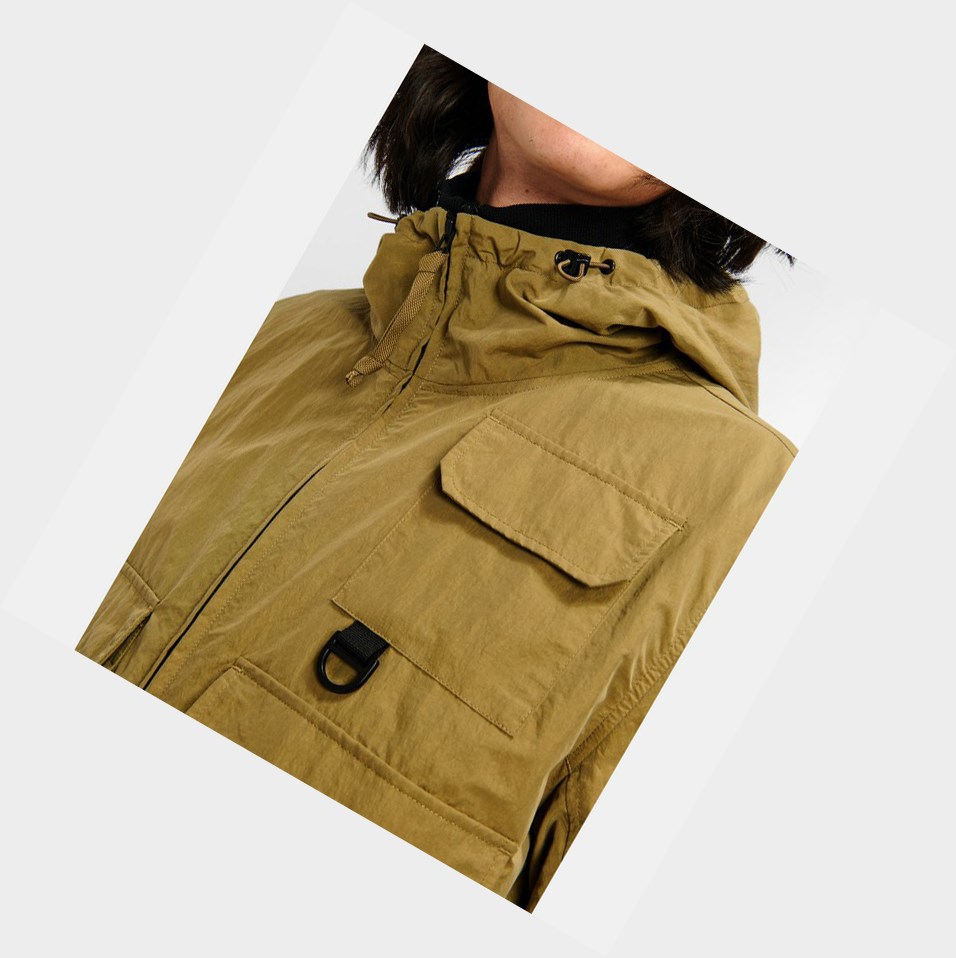 Khaki Men's Aigle Breathable Waterproof Parkas | IYQV-82301