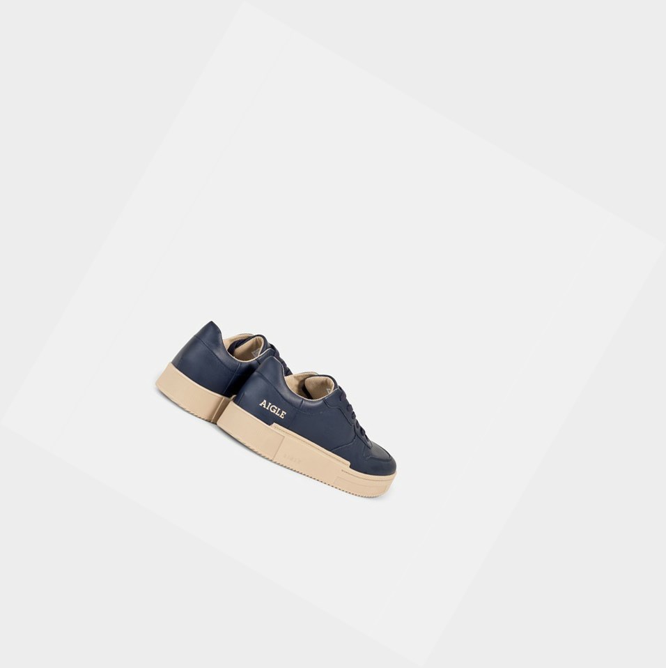 Navy Men's Aigle The Basketball-inspired Sneakers | VKQN-85926