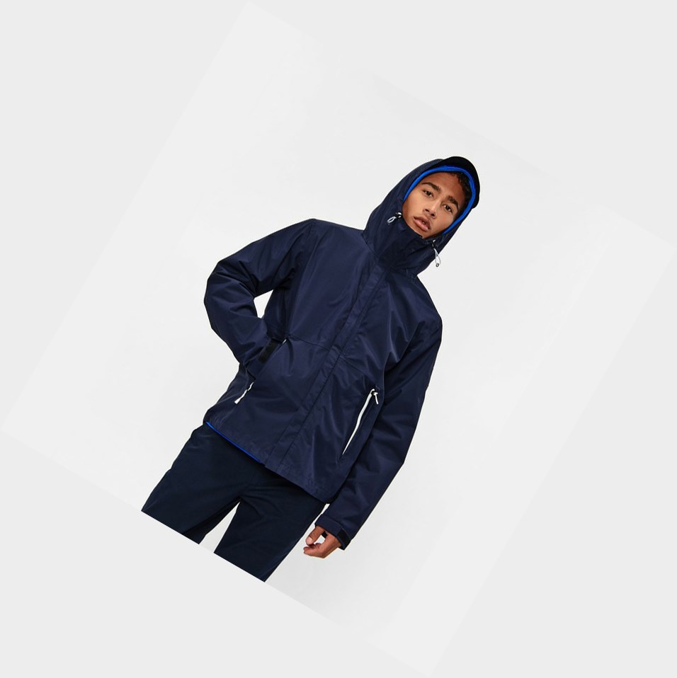 Navy Men's Aigle Waterproof Coats & Jackets | WOEA-08635