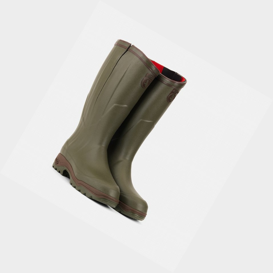 Olive Men's Aigle Anti-fatigue Rain Boots | NLRQ-04135