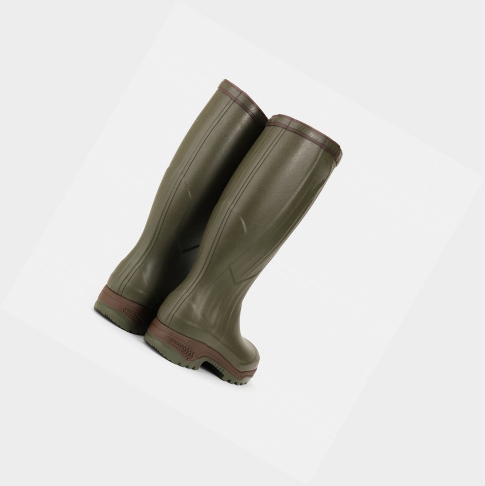 Olive Men's Aigle Anti-fatigue Rain Boots | NLRQ-04135