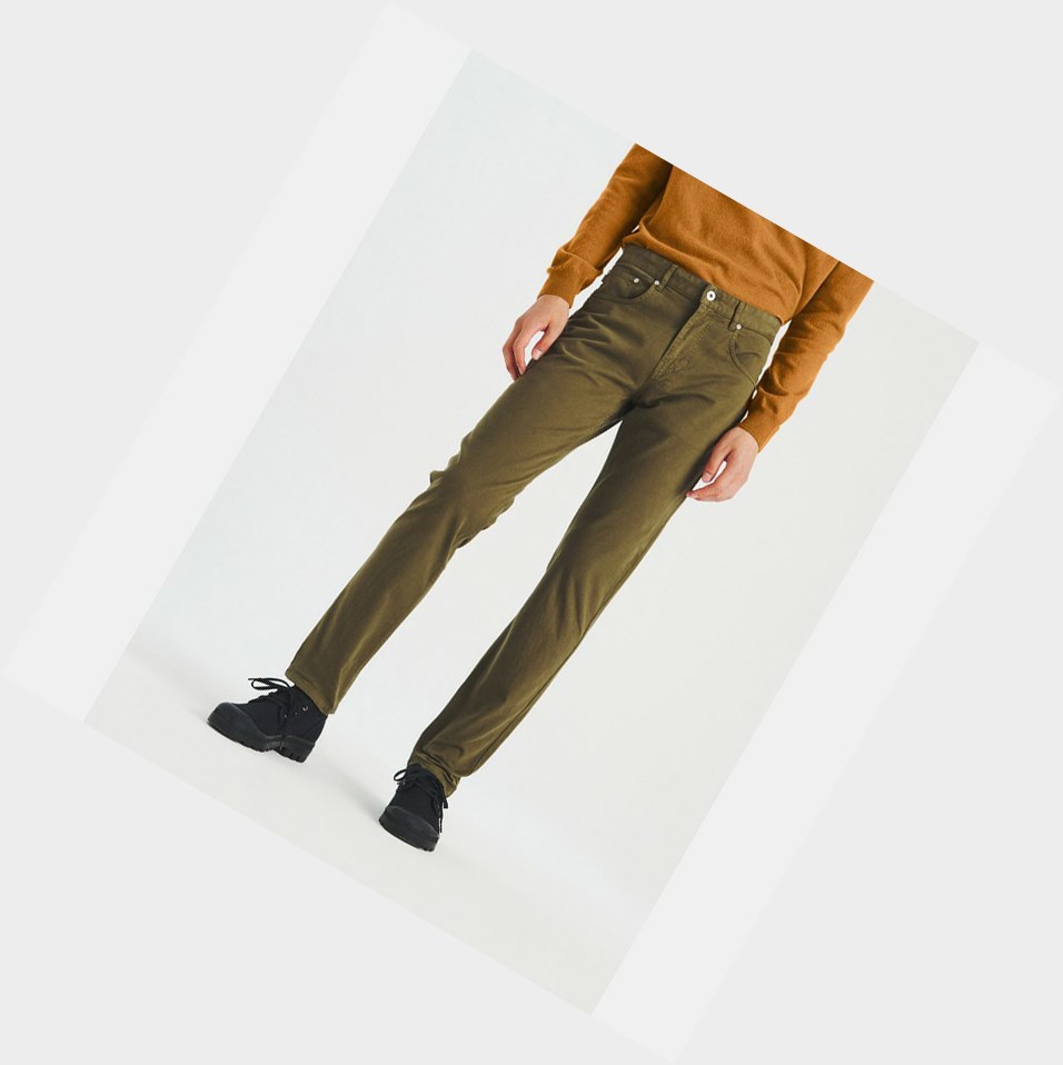 Olive Men's Aigle The Traditional 5-pocket Pants | YKZG-89264