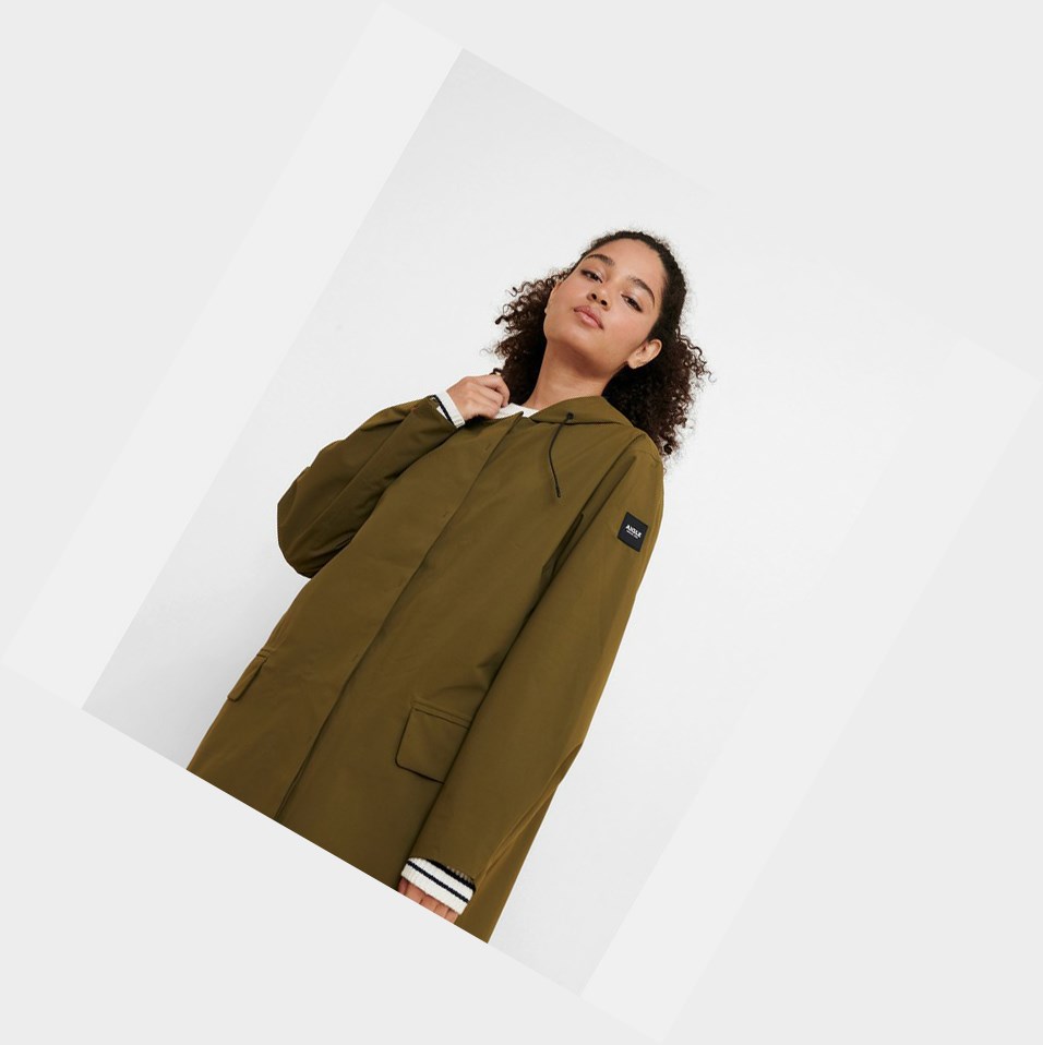 Olive Women's Aigle Lightweight Waterproof Coats & Jackets | XWGZ-89254