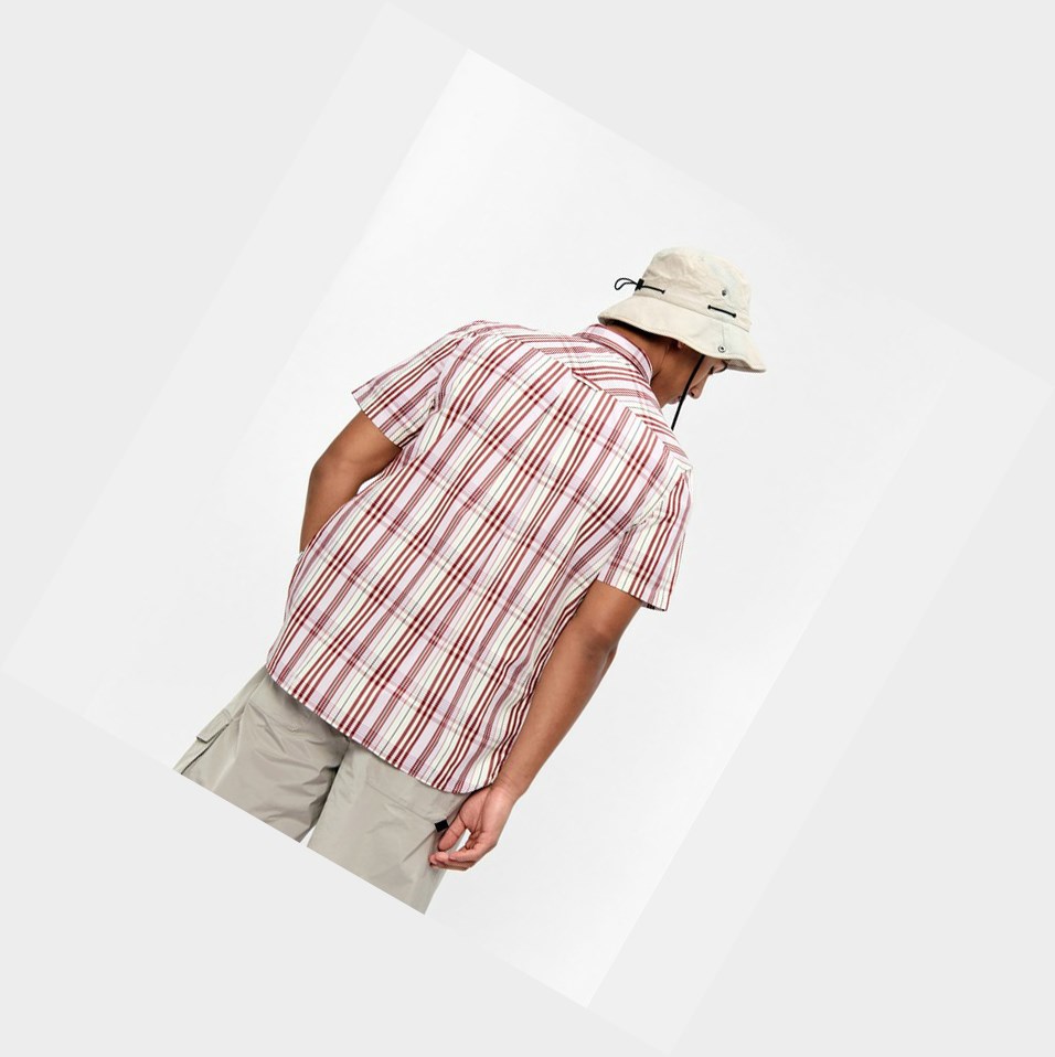 Pink / White Men's Aigle Traditional Check Shirts | JSCZ-70516