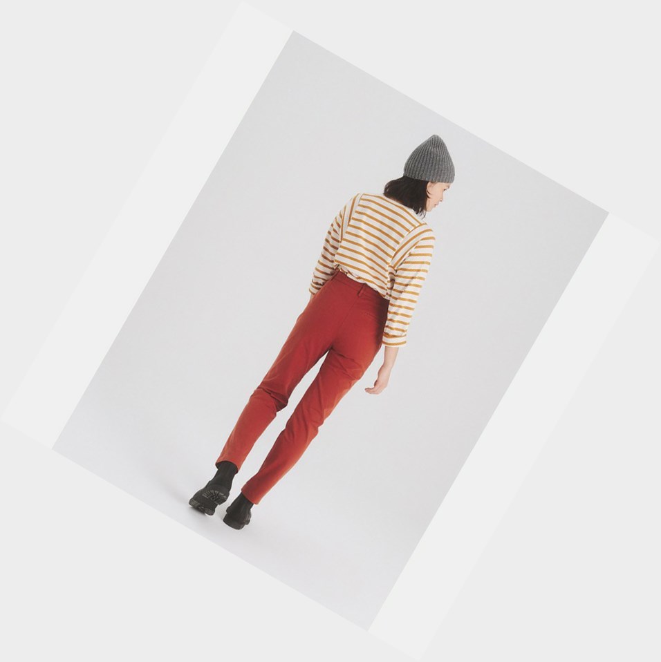 Red Women's Aigle The Cotton Chino Pants | AEKF-80597