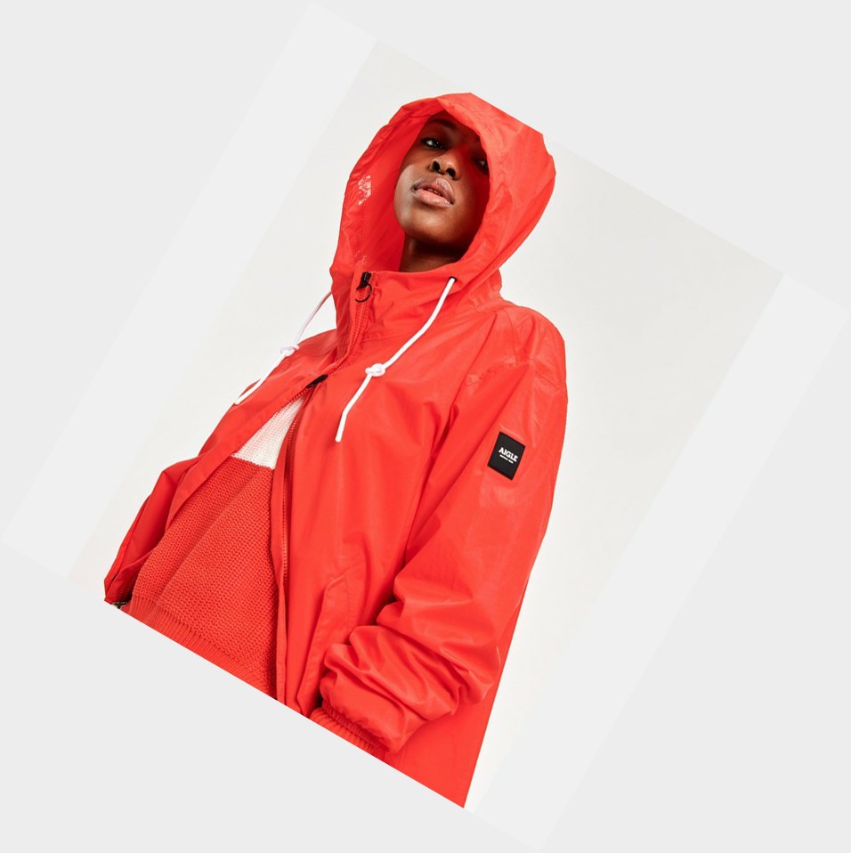 Red Women's Aigle The Long Packable Parkas | WAGB-15786