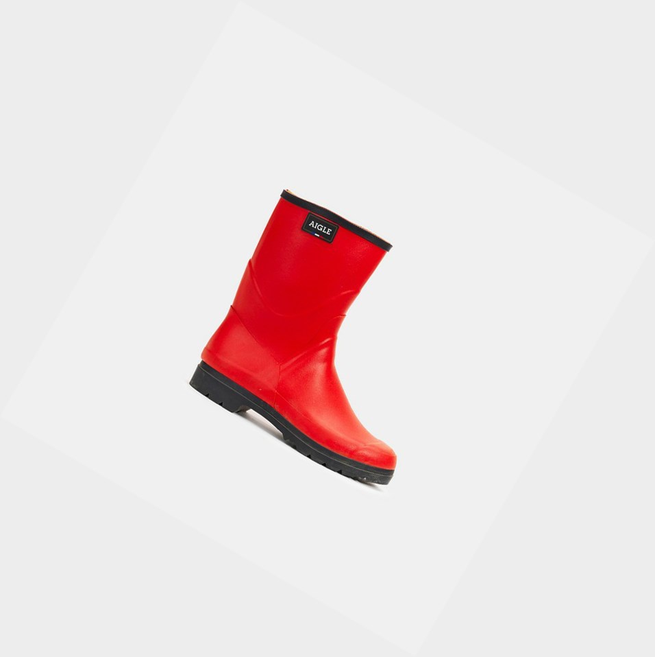 Red Women\'s Aigle The Urban Rain Garden Boots | BXSD-78450