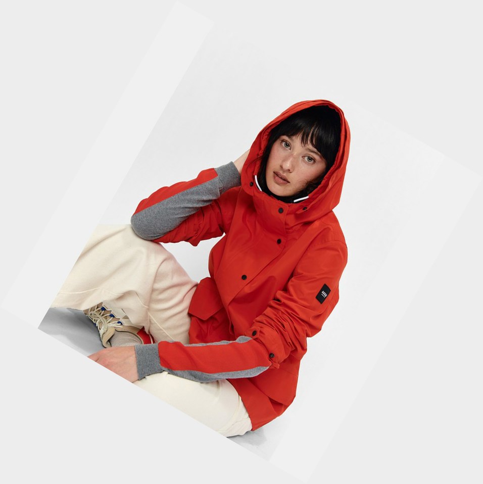 Red Women's Aigle Waterproof And Windproof Parkas | UACQ-68325