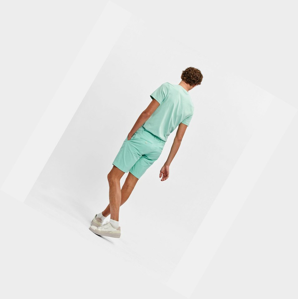 Turquoise Men's Aigle Chino Bermuda Shorts | DZUF-24630