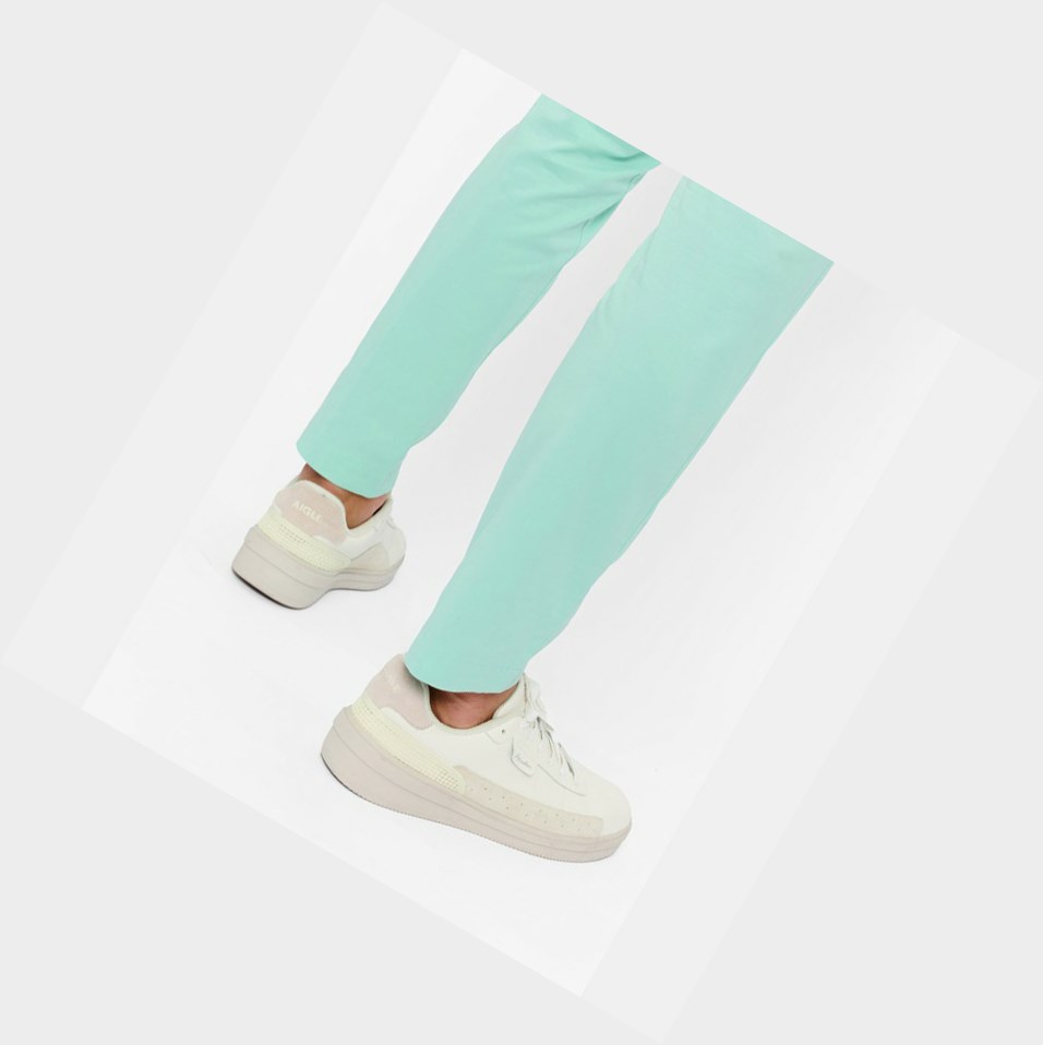 Turquoise Men's Aigle Cotton Chino Pants | SOWU-48730